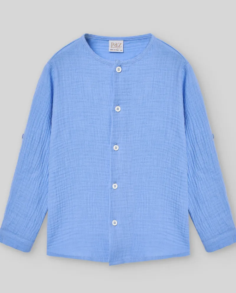 Camisa azul "DORNA" | PAZ Rodriguez Discount