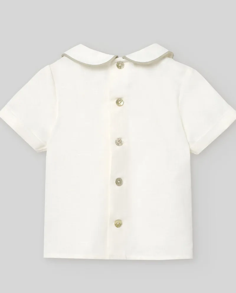 Camisa con lorzas "CEREMONIA" | PAZ Rodriguez Online